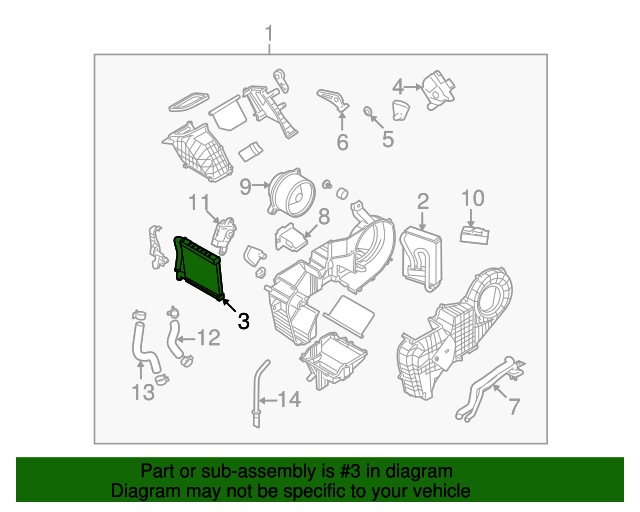 20072012 Hyundai Veracruz Heater Core 979263J000 OEM Parts Online