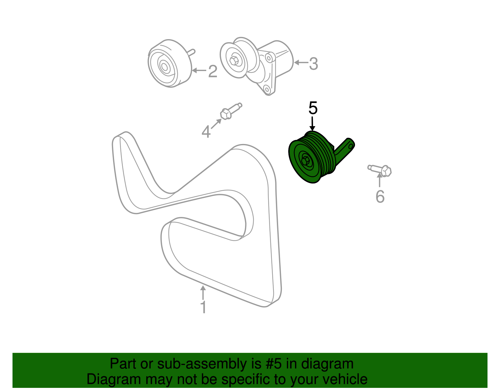 Motorcraft™ Accessory Drive Belt Idler Pulley - Ford (YS-356)