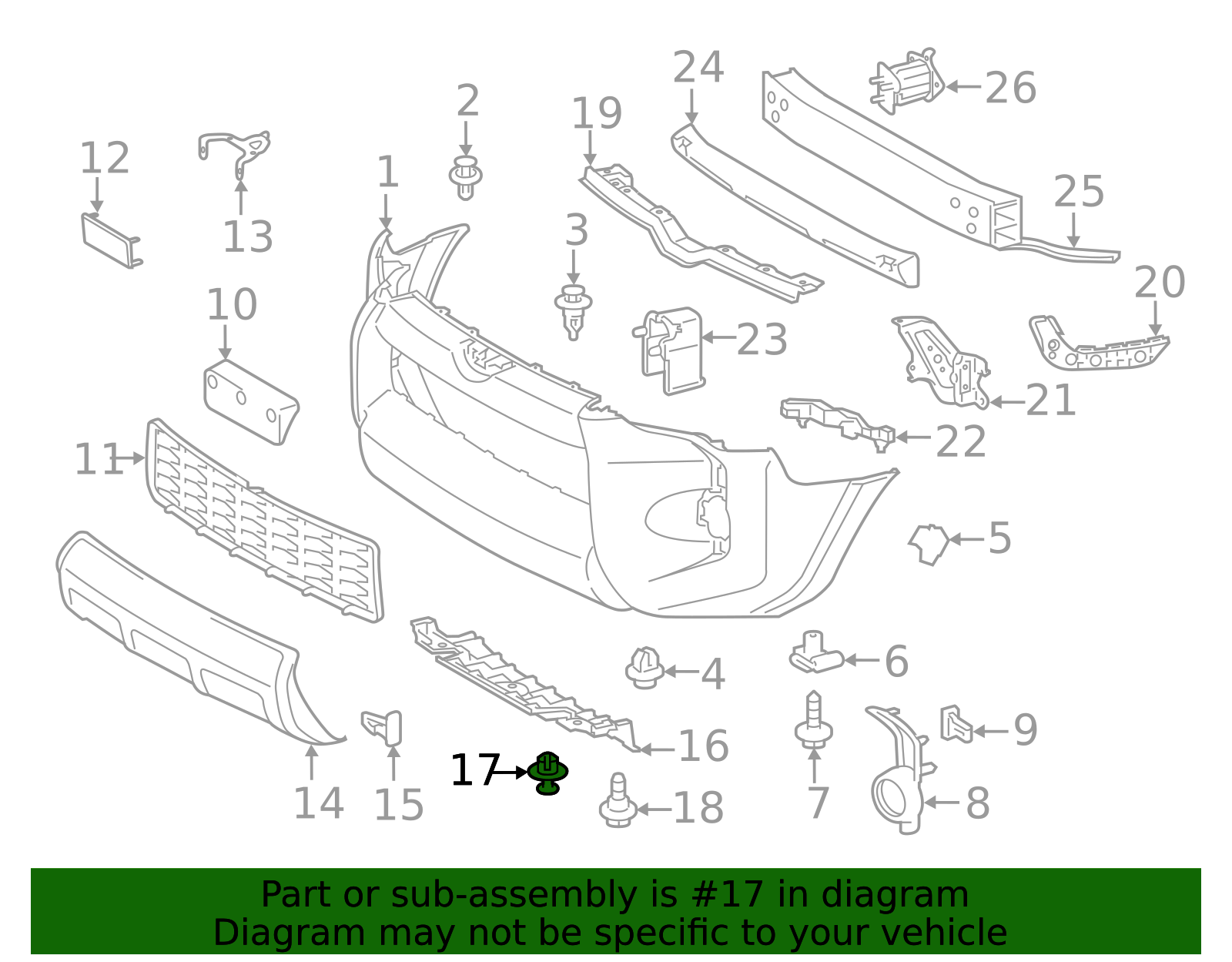 Bumper Cover Clip - Scion (90467-09227)