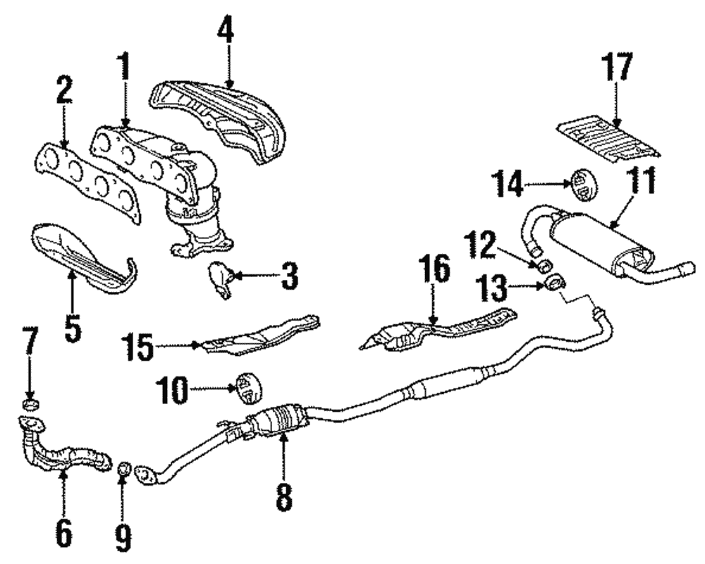 Converter & Pipe - Toyota (17420-0D100)
