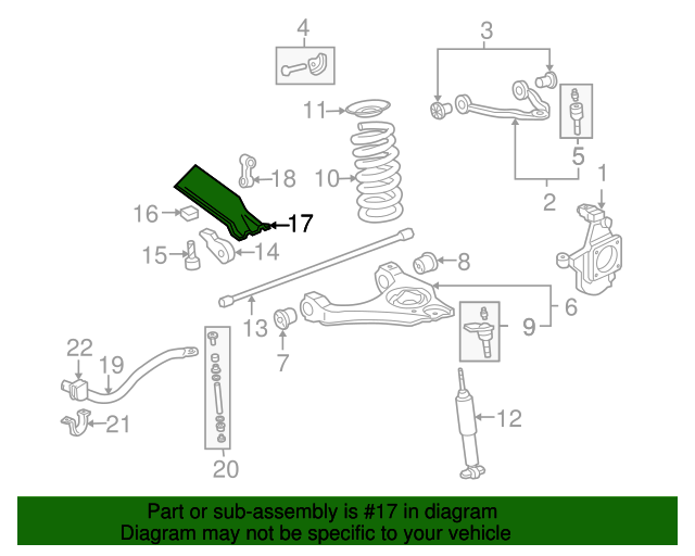 20012010 GM Torsion Bar Support 15036452 GM