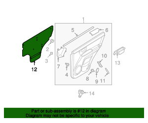 83170-3E000 - Water Deflector 2003-2009 Kia Sorento | Kia.Parts Store