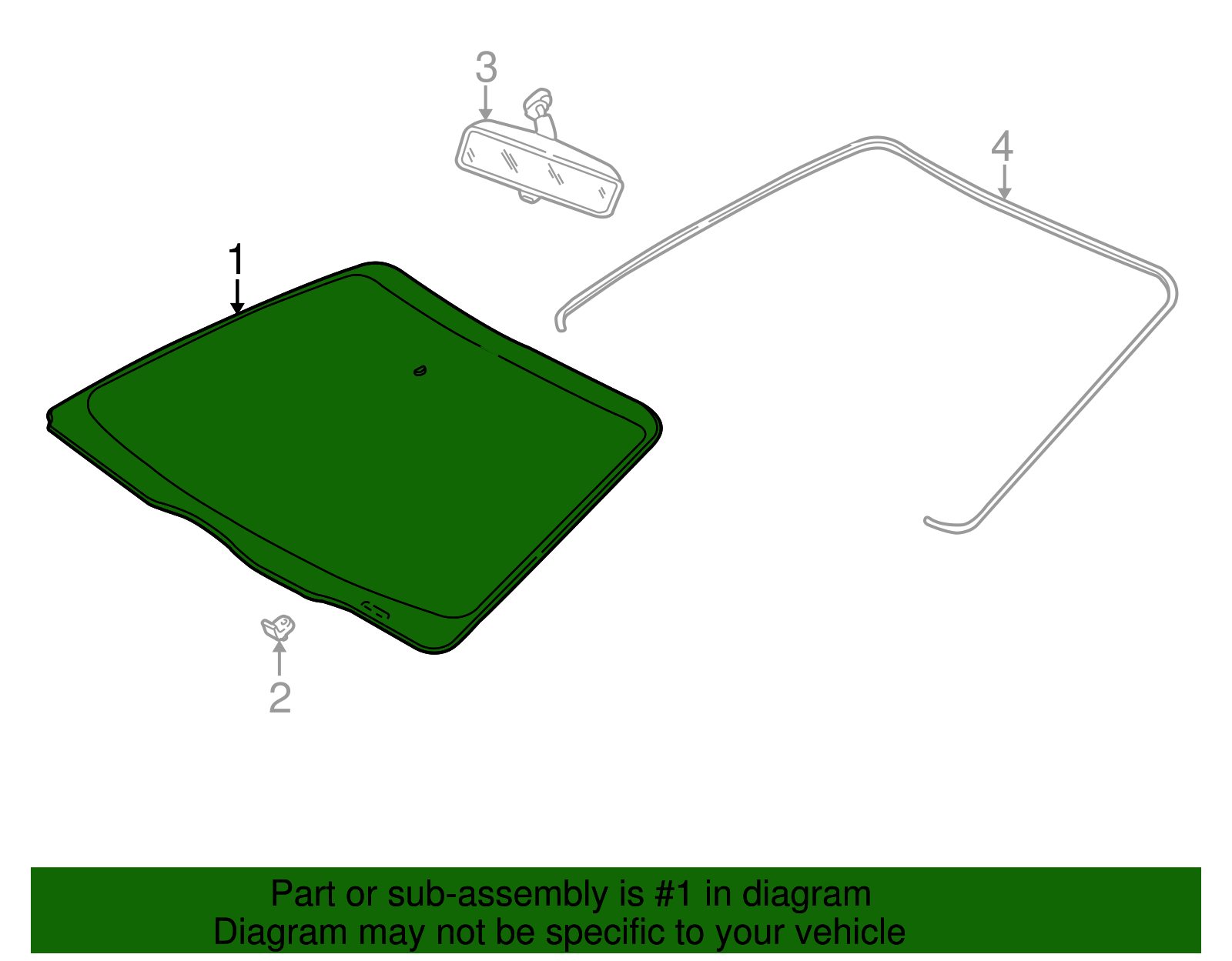 Windshield - Ford (YF1Z-5403100-AA)