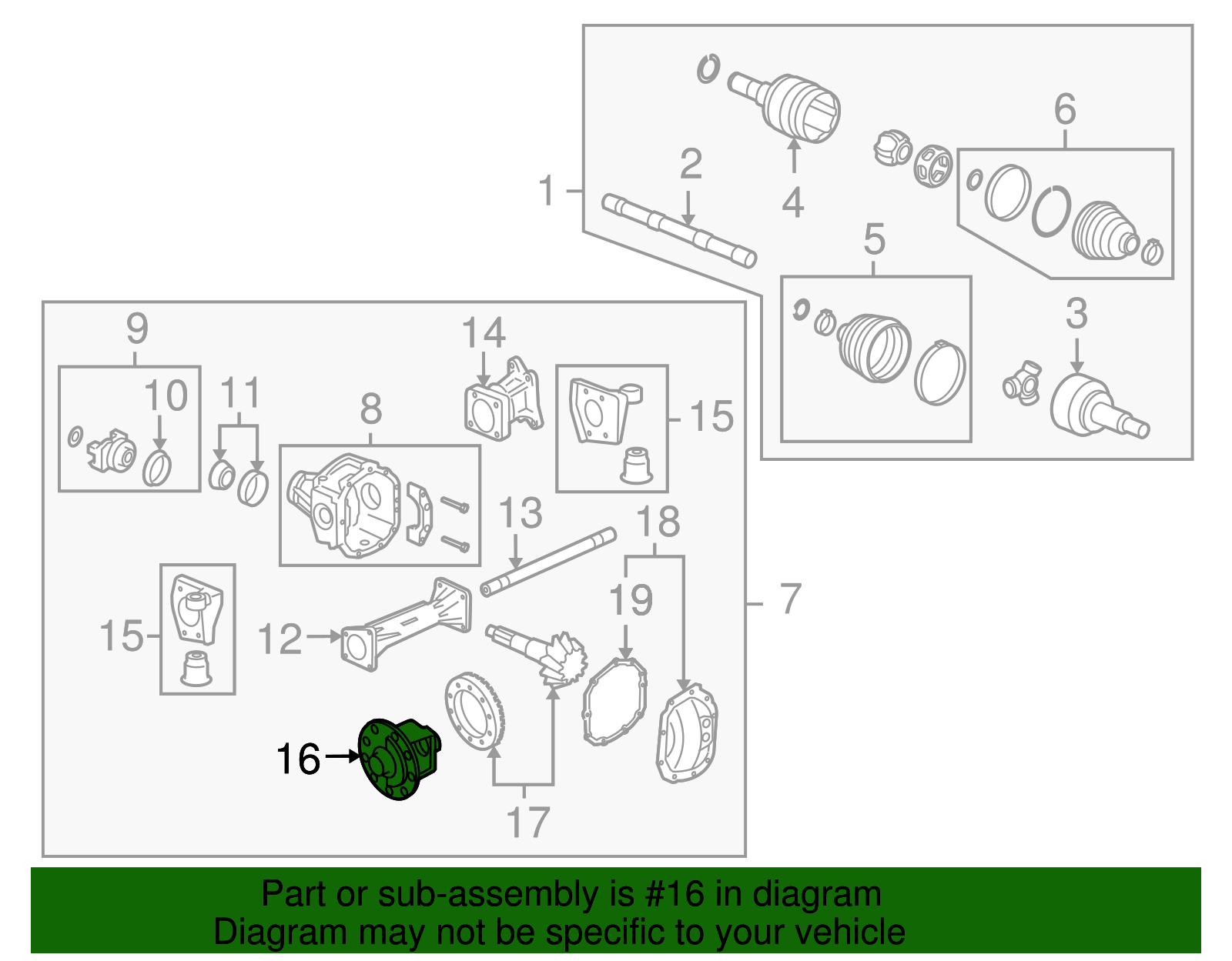 Differential Assembly-Front - GM (25800300)