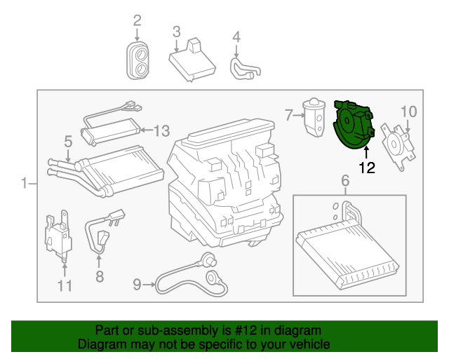 20162020 Toyota HVAC Blend Door Actuator 8710642190 Toyota Parts Center