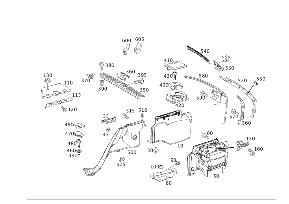 1994-2006 Mercedes-Benz Trim Molding 211-698-00-89 | MB OEM Parts