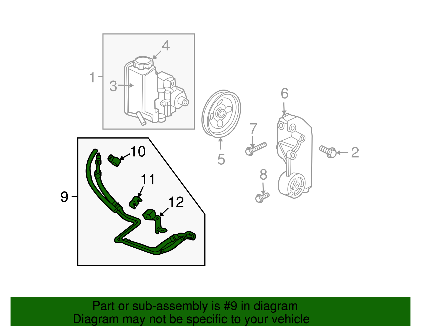 Hose Assembly-P/S Gr Inl & Otlt - GM (20934200)