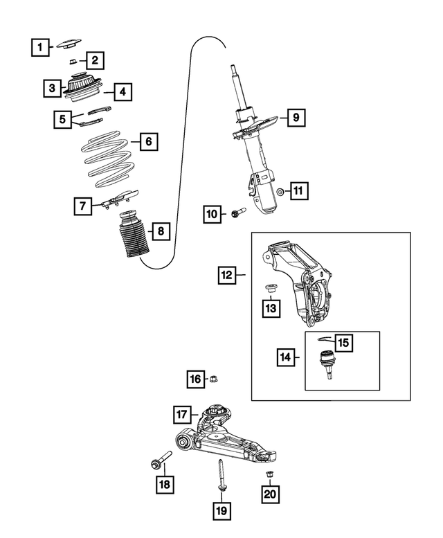 68285992AF Lower Control Arm Right 2019 2020 Jeep Cherokee World