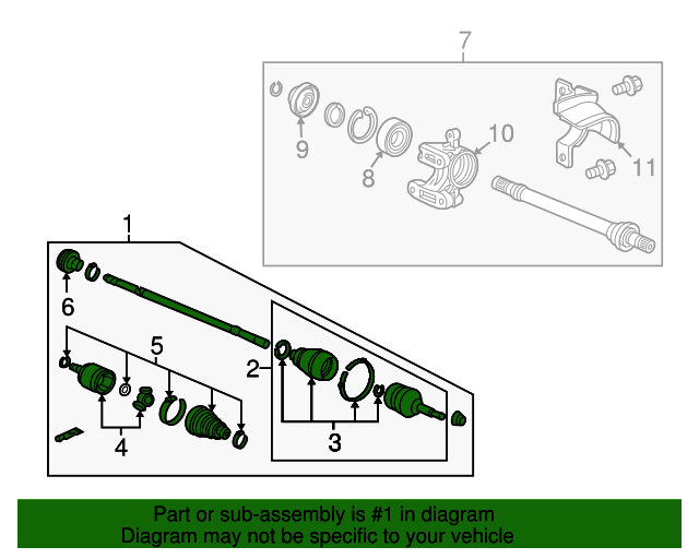 Genuine OEM Acura Axle Assembly Part 44305TL2E53 Acura Parts For