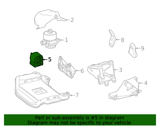 thumbnail image 2 of Lemförder Rear Automatic Transmission Mount For Mercedes Benz – OEM 212 240 04 18 / 2122400418 2 of 5
