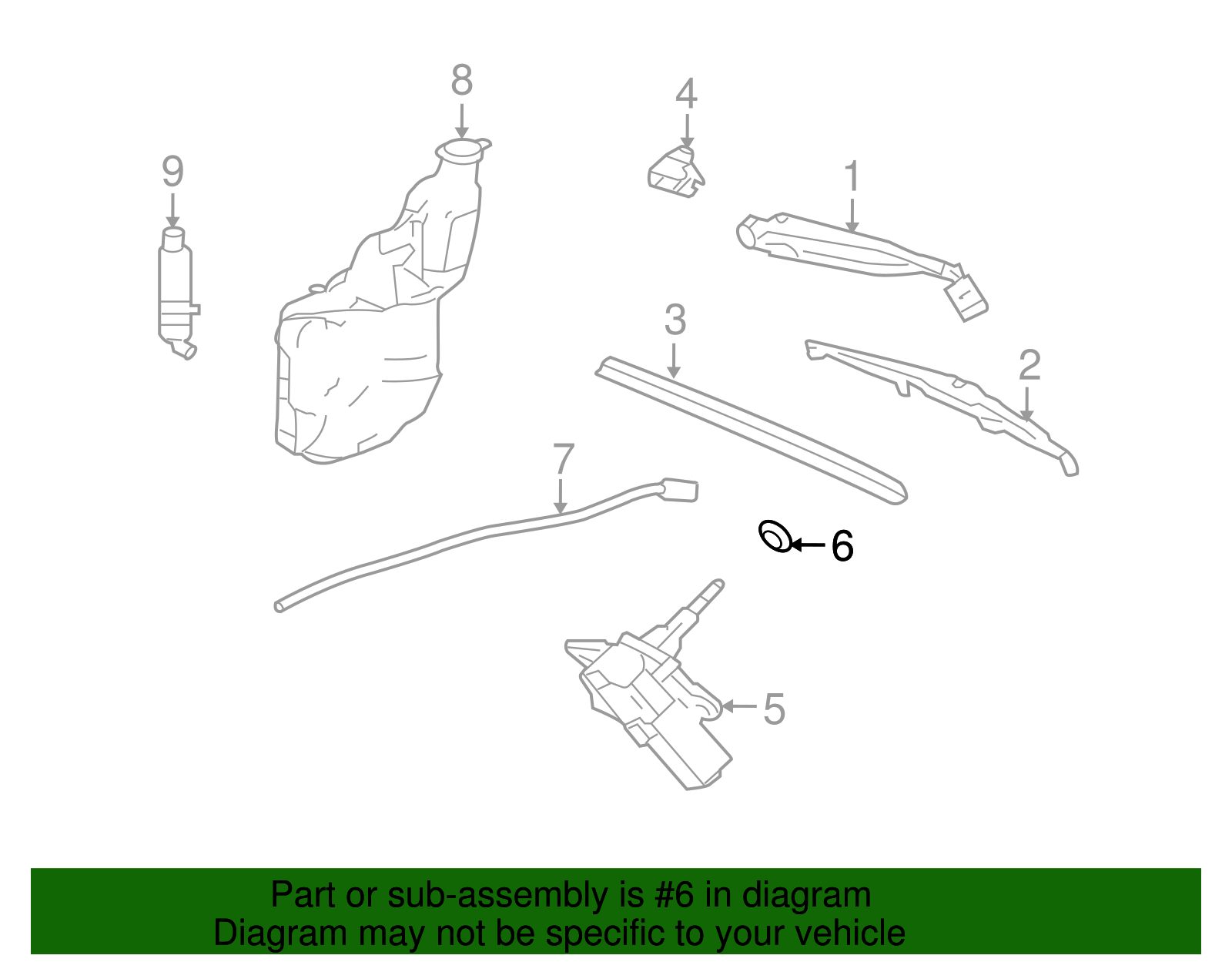 Rear Window Wiper Motor Grommet - Buick (25739991)