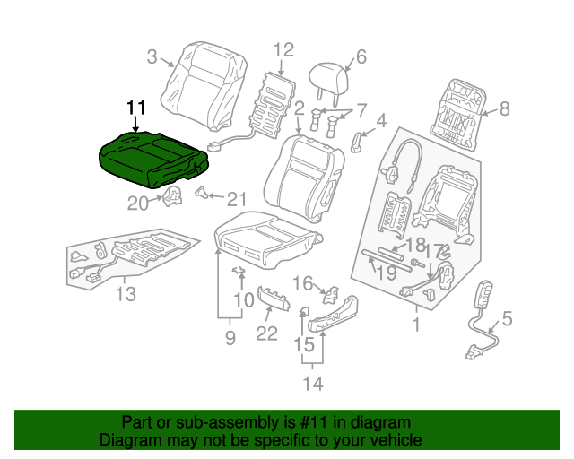Honda Genuine 81531-SDB-A71ZC Cushion Trim Cover