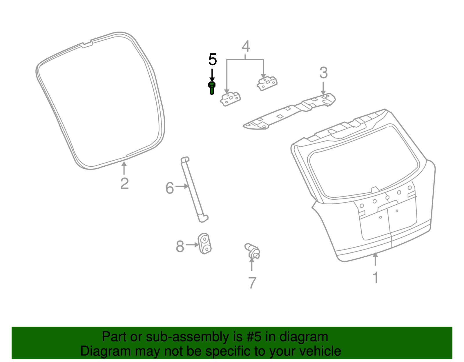 Front Door Hinge Bolt - GM (11562507)