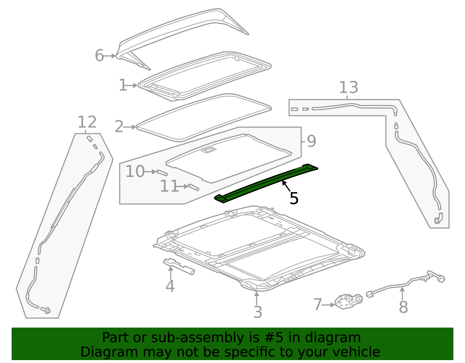Sunroof Housing Drain Gutter - GM (90799253)