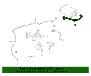 31392201 - Evaporative Emissions System Lines 2010-2016 Volvo XC60 ...