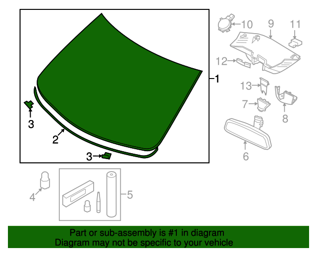 Genuine Windshield for 2016-2022 Volvo XC90 | Part# 32368951  