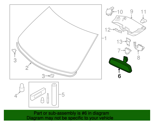 Genuine Mirror Inside for 2016-2023 Volvo | Part# 31442554 | Over 