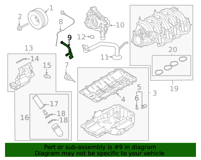 20202022 Ford Mustang OEM Engine Oil Dipstick Tube KR3Z6754A Ford
