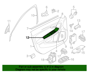 2011-2018 Volvo Door Switch Trim Panel 39824971 | AutoNationParts.com