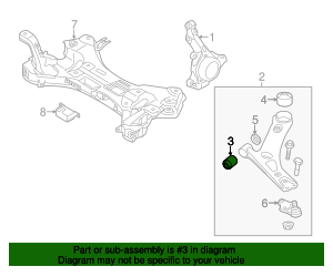 54551-2S000 - Lower Control Arm Front Bushing 2010-2013 Hyundai Tucson ...