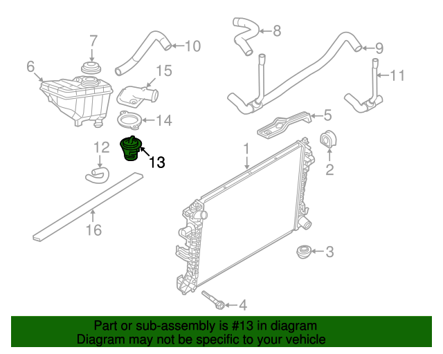 19922022 Ford OEM Engine Coolant Thermostat 7L3Z8575E Ford Parts