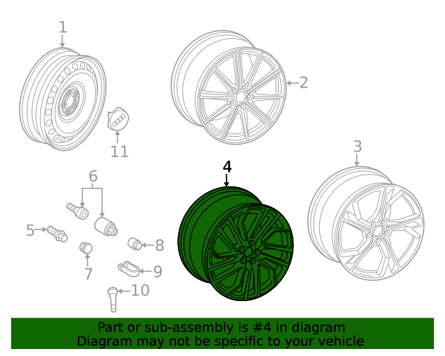 8W0601025FE Wheel, Alloy 20212023 Audi Euro Parts 4 Less