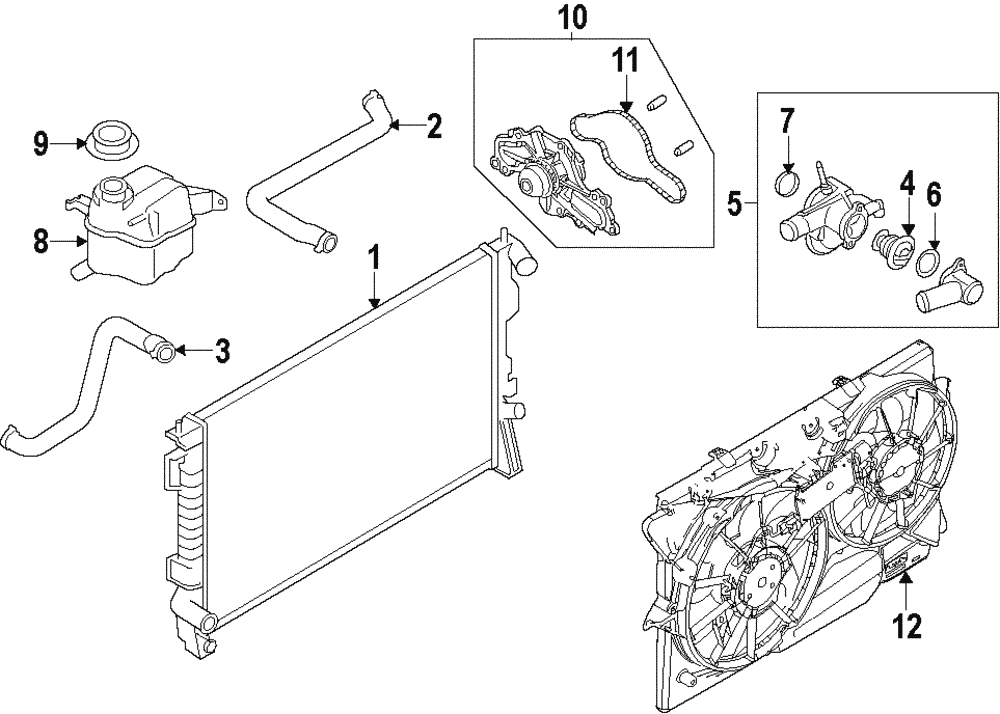 Genuine Ford Thermostat Housing AT4Z-8A586-C | eBay