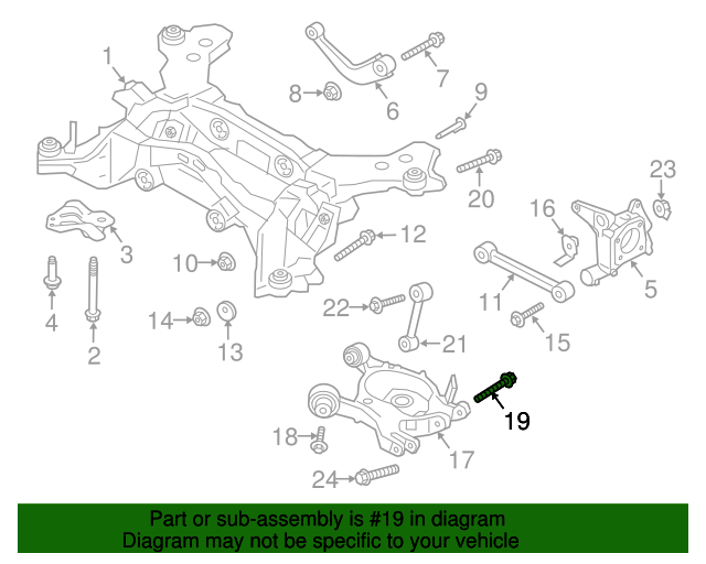 20132020 Ford OEM Lower Control Arm Bolt W717821S439 Ford Parts Center