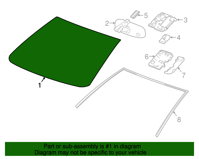 42497268 GM Windshield | GM Parts Store