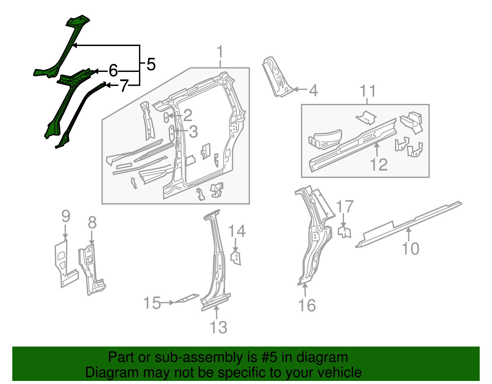 Windshield Pillar - GM (88980797)