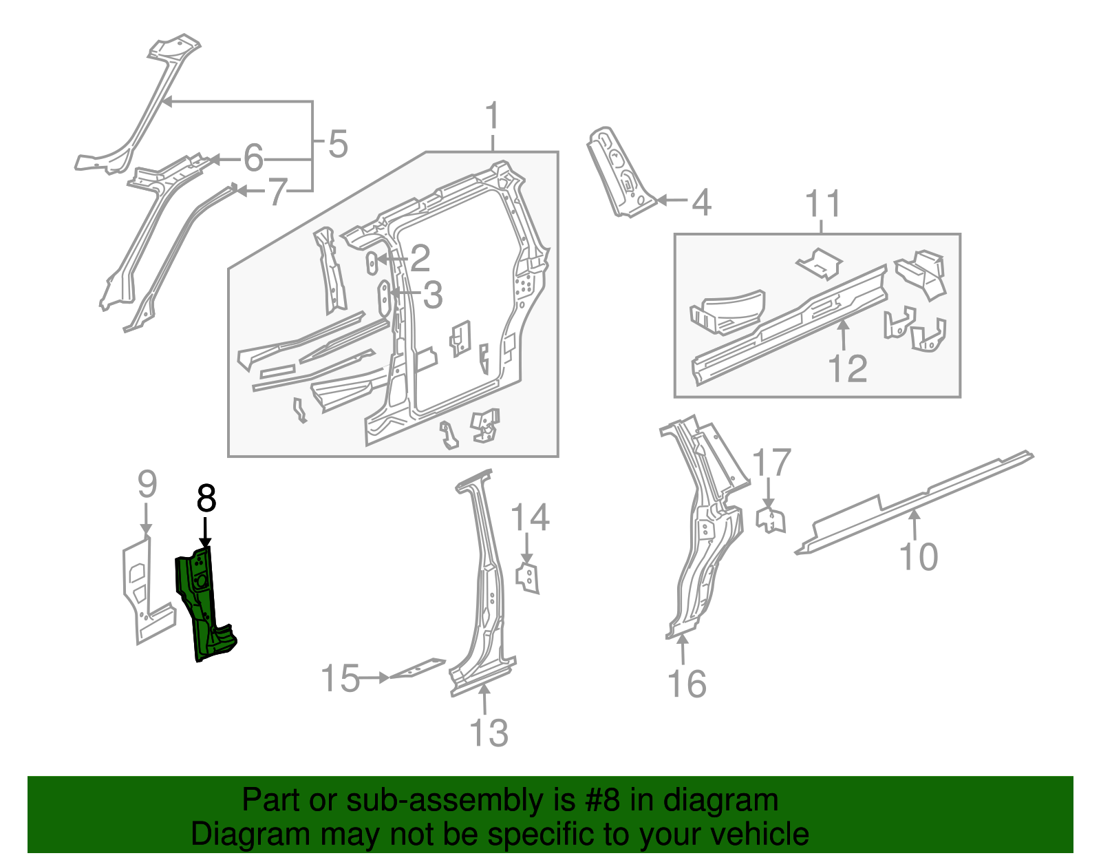 Hinge Pillar - GM (12534392)