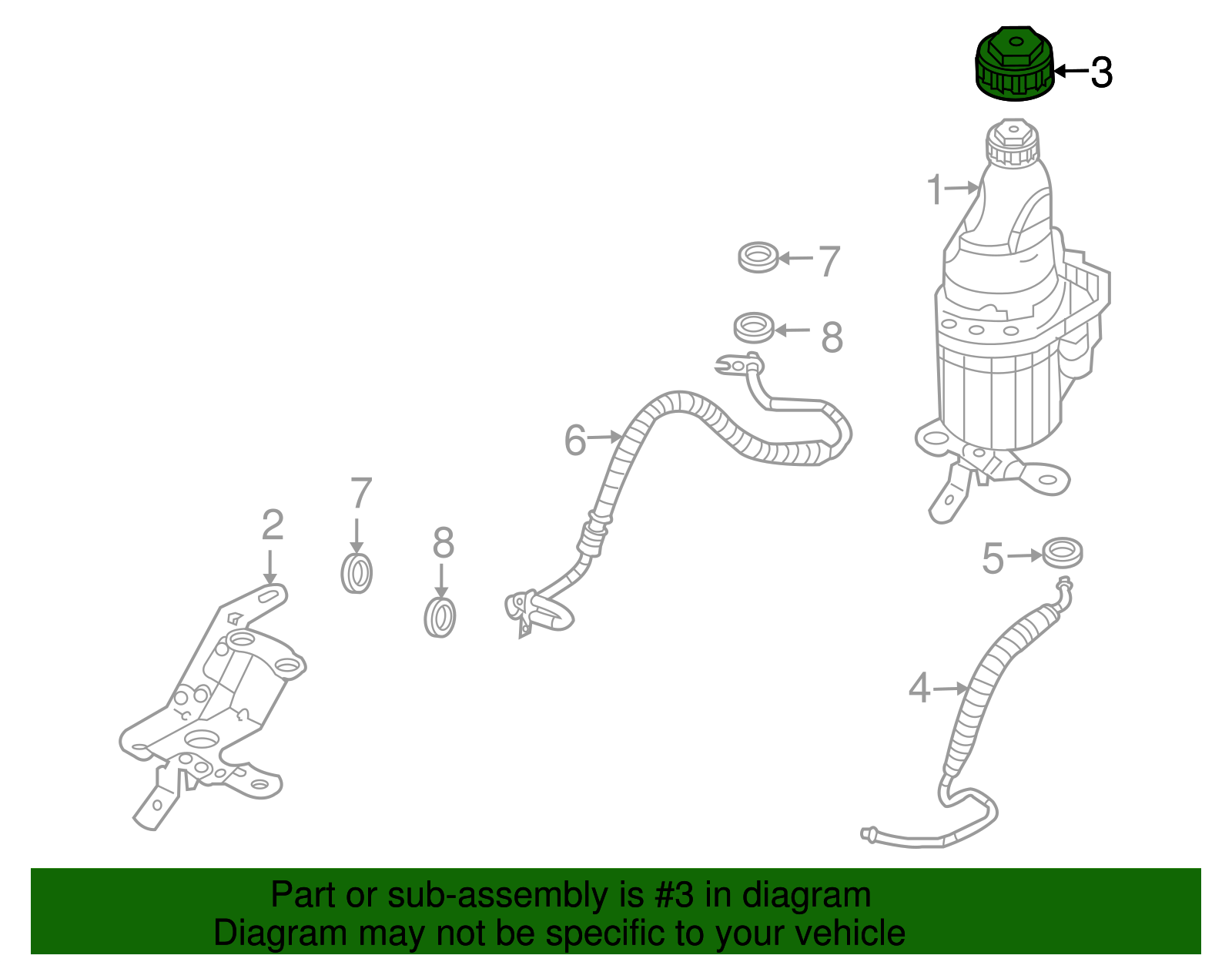 Cap, P/S Pump Rsvr - GM (93185037)