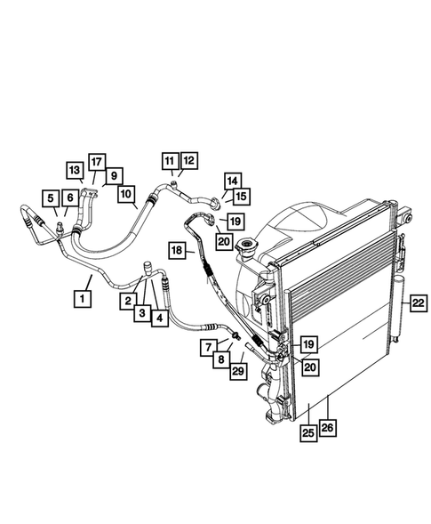 thumbnail image 2 of Four Seasons Heater Core 63773BP – For Jeep Liberty 2008–2012 (Inlet & Outlet Pipes Included) 2 of 6