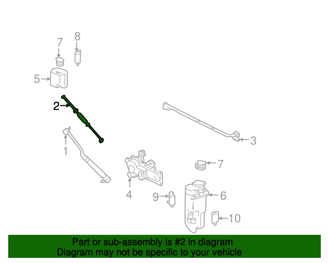 19842005 GM Windshield Wiper Blade (Replaces Part Number 10283455) 15184702 GM