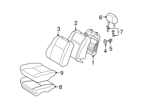 Front Seat Components for 2004 Scion xA #1