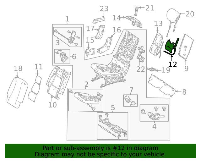 20202022 MercedesBenz Lumbar Support 1678003000 MB OEM Parts