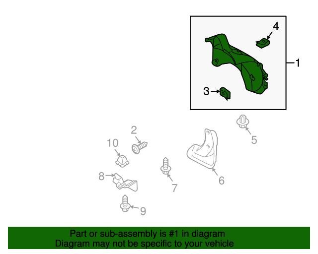 868211M300 Splash Shield 20102013 Kia Forte Koup Kia.Parts Store