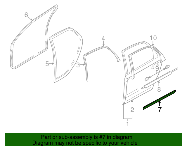 9485751 Body Side Molding 19992006 Volvo S80 Volvo OEM Parts Direct