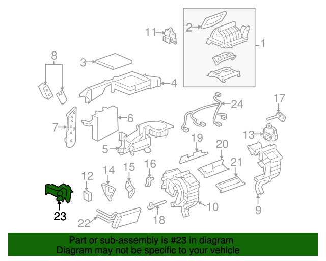 Heater Core Cover GM (25952927)