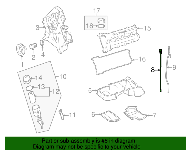 20072015 MercedesBenz Dipstick 1560101772 Import Parts Direct