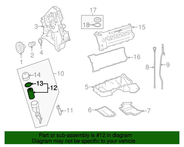 Engine oil filter element part 000 180 30 09 mercedes parts center