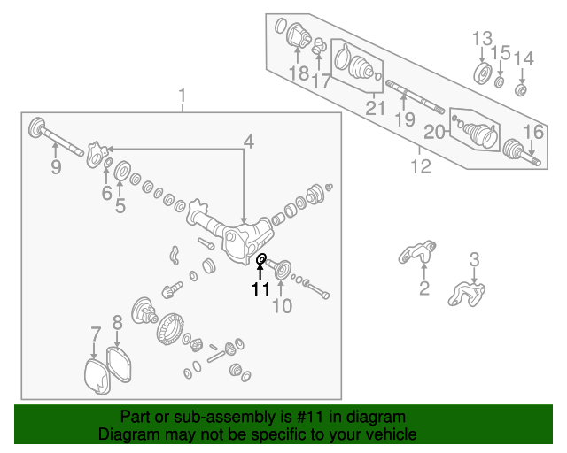 19862004 Nissan SIDE DIFFERENTIAL SEAL (S12 S13 S14 Z31 Z32 C33 R32