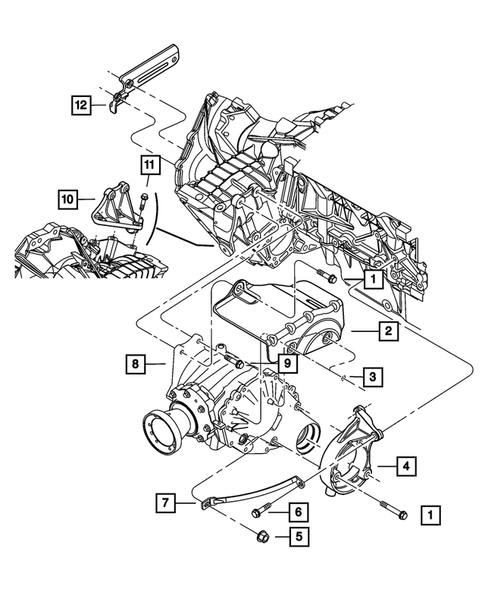 thumbnail image 2 of 4-Piece Engine Mount Kit For 2004-2006 Chrysler Pacifica 3.5L – Direct Replacement (Steel/Rubber/Aluminum) 2 of 4