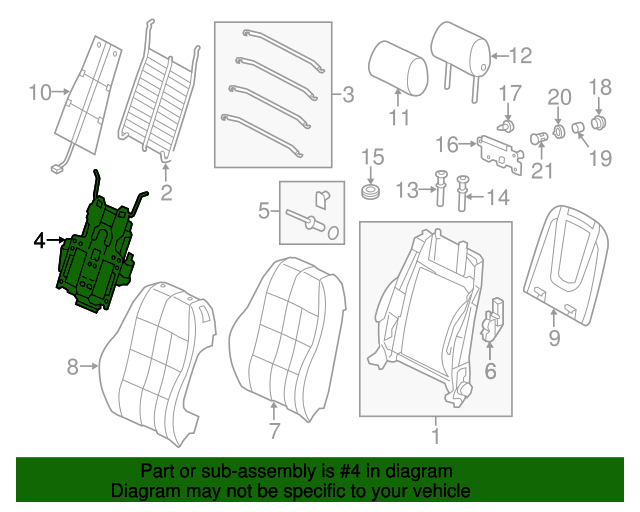 5N0881880G Lumbar Support 20082020 Audi Audi OEM Parts