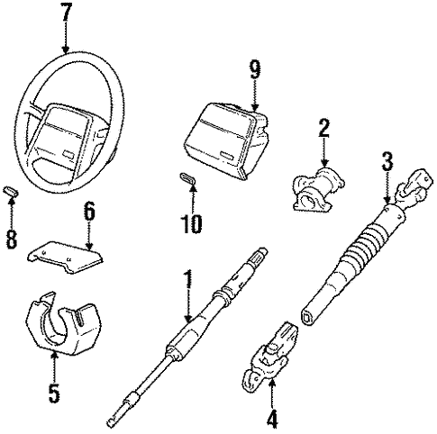 Steering Column Assembly for 1987 Volvo 740 #0