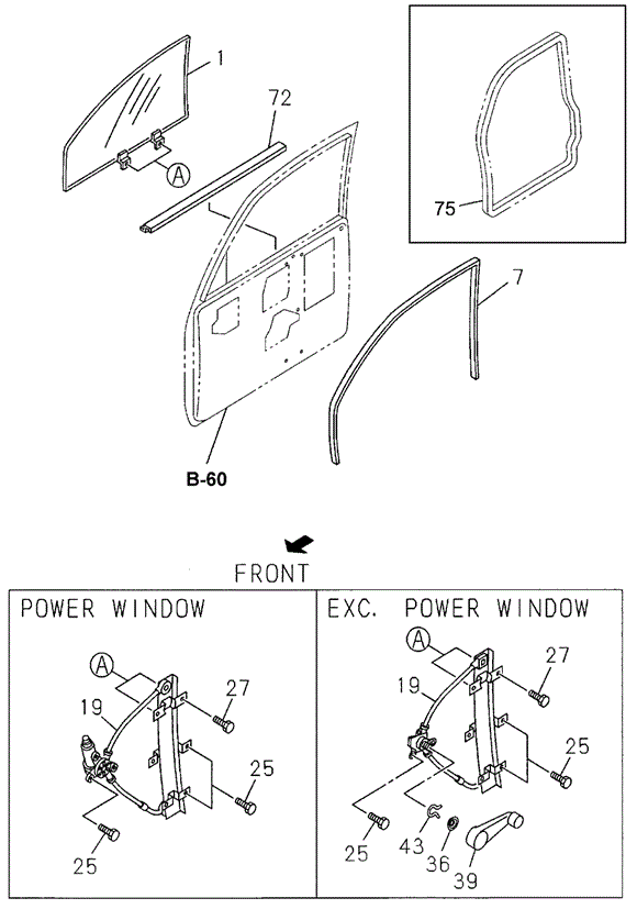 TRQ Front Left Window Regulator - Drivers Side Replacement For 1994-1997 Honda Passport & Isuzu Rodeo