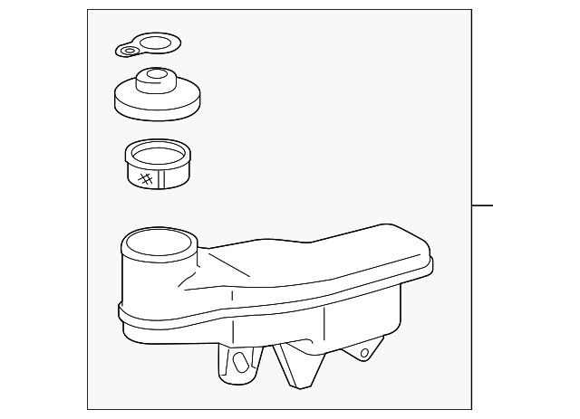 Genuine Toyota 47220-33060 Brake Master Cylinder Reservoir Genuine Toyota 47220-33060 Brake Master Cylinder Reservoir