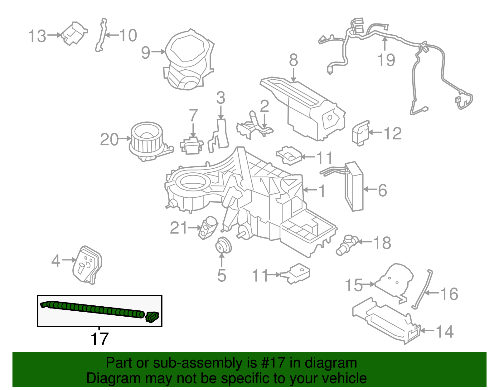 Motorcraft™ Cabin Air Temperature Sensor - Ford (YH-1737)