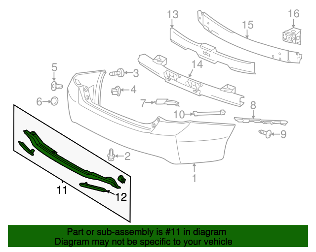 71510T2GA00 OEM NEW Rear Lower Valence Bumper Panel Air Dam Deflector