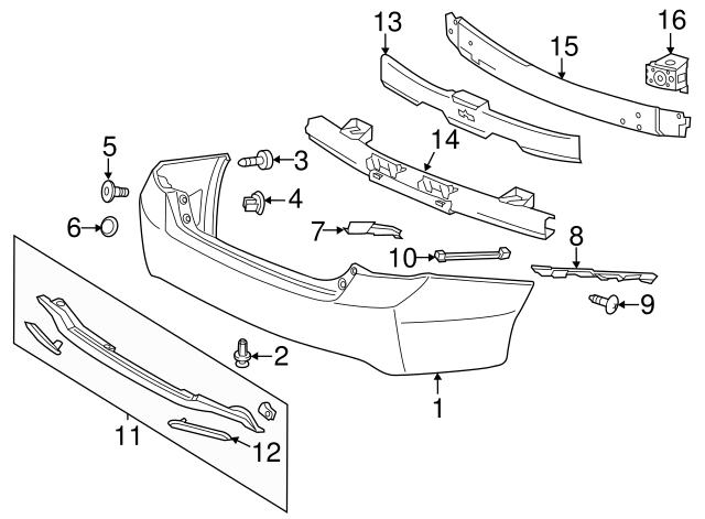 thumbnail image 2 of Side Retainer - (71508-T2A-A00) - OEM Parts Online 2 of 14